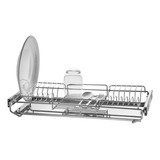 Escorredor De Prato 67cm Bandeja Inox Corrediça Deslizante