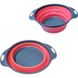 Escorredor De Silicone Dobrável Retrátil Redondo P Macarrão