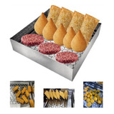 Escorredor Fritura Inox Bandeja 30x30x7cm Pastel Salgados
