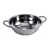Escorredor Inox Arroz Macarrão Peneira De Cozinha 25 Cm Alça