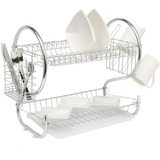 Escorredor Louca Inox 13 Pratos Cozinha Porta Talher Bandeja Cor Prateado