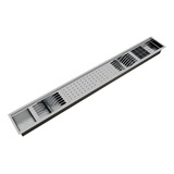 Escorredor Louça Inox Calha Úmida Canal Equipado Embutido Pi Cor Escovado Scotch Brite