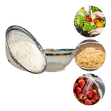 Escorredor Multiuso Inox Arroz Macarrão Fruta Salada Cozinha