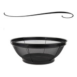 Escorredor Multiuso Inox Preto Arroz Macarrão Salada Grande