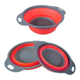 Escorredor Multiuso Silicone Retrátil Macarrão Frutas Legume