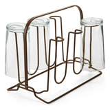 Escorredor Porta Copos Suporte Para 6 Copos Cozinha Corten