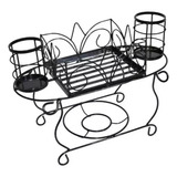 Escorredor Porta Pratos Talheres Copos Guardanapos De Mesa