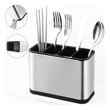 Escorredor Porta Talheres Pia Silver Inox Aço Inox 18x13x8cm