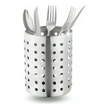 Escorredor Porta Talheres Vazado Inox Maça Utensilio Cozinha
