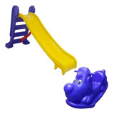 Escorregador Médio Infantil Gangorra Colorida Playground