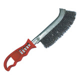 Escova Aço Com Cabo Vermelho Lotus Limpeza Ferrugem 6654