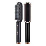 Escova Alisadora De Cabelo Pente Cerâmica Profissional Hair Cor Preto 110v 220v
