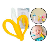 Escova Anti Estresse Mordedor Para Bebê Massageador Gengiva Cor Amarelo