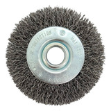Escova De Aço Carbono Rotativa Circular Ondulada 75x10 06718