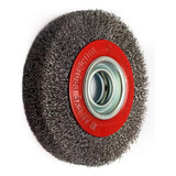 Escova De Aço Circular Ondulado Moto Esmeril 6x1 Polegadas