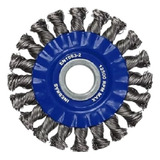 Escova De Aço Inox Circular Rotativa Trancada 4 1 2 Inebras