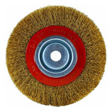 Escova De Aço Lat Circular 6pol X 3 4pol 319 0005 Rocast Cor Dourado