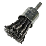 Escova De Aço Pincel Trançado 22mm P Furadeira C Haste 1 4