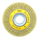 Escova De Aco Rotativa Circular 150x13mm Ondulada Aco Lato