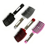 Escova De Cabelo Cerdas E Nylon Raquete Anatômica Javali