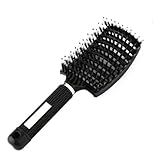 Escova De Cabelo Raquete Vazada Curva Desembaraçar Profissional