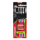 Escova De Dente Colgate Slim Soft Black 4 Unid