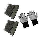 Escova De Lareira Com Luvas De Silicone Cabeça De Substituição De Escova Para Escova De Lareira Conjunto De Ferramentas De Lareira Conjunto Arrumado Para Lareira Escovas De Móveis Escova De