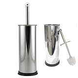 Escova De Limpar Vaso Sanitário Privada Aço Inox Escovinha SANITARIA PARA LIMPEZA DE BANHEIRO HIGIENIZAÇÃO LIMPA COM SUPORTE EM INOX 34cm