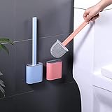 Escova De Limpar Vaso Sanitário Privada Banheiro Em Silicone Branco 