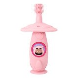 Escova De Silicone Massageadora Gengiva Infantil Bebê Rosa