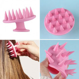 Escova De Silicone Para Massagem Corporal E Couro Cabeludo