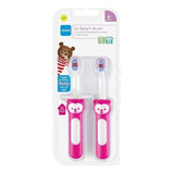 Escova Dental Cabo Curto Baby s Brush 6m Mam Rosa 2 Unid 