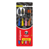 Escova Dental Colgate Zigzag Carvão 4 Unidades