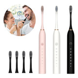 Escova Dental Elétrica Branqueadora Recarregável 6 Funções