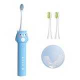 Escova Dental Elétrica Infantil Profissional 4 Modos 3 Cabe