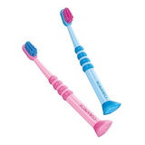 Escova Dental Infantil Curakid Ck4260 Azul E Rosa 2un 