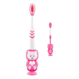 Escova Dental Infantil Kids Cerdas Extra Macia Klin Cor Rosa