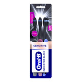 Escova Dental Oral b Indicador Black Com Carvão 3 Unidades