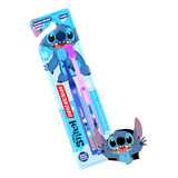 Escova Dente Stitch Escolar Kit Leve Duas Escovas Volta