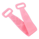 Escova Esponja Bucha De Silicone Flexível Pra Banho Massagem Cor Rosa