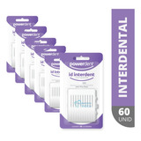 Escova Interdental Powerdent Cilíndrica 2mm branca 6 Un