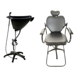 Escova Kit Salão Lavatório Portátil Cadeira Confortavel