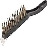 Escova Manual Com Cerdas De Aço 4 Fileiras Com Cabo De Plástico Com Raspador Vonder VDO2755