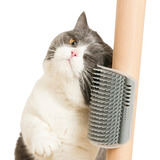 Escova Massageadora Parede Para Gato Tira Pelo Longo Catnip