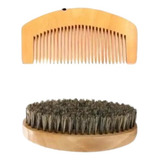 Escova P Barba Bigode Waves Pente De Madeira Cabeleleiro