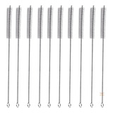 Escova Para Limpar Canudos De Inox Outros 6 Unidades Cor Prateado