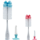 Escova Para Mamadeira Limpa Bico Com Ventosa 14979 Buba Cor Azul