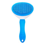 Escova Pelos Pet Automatica Rasqueadeira Magica Gato Cao New Cor Azul