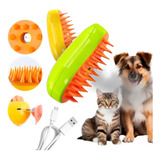 Escova Pet 3 Em 1 Removedor De Pelos Vapor Massagem Elétrica