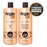 Escova Progressiva Argan Oil New Vip Kit 2x 1 L